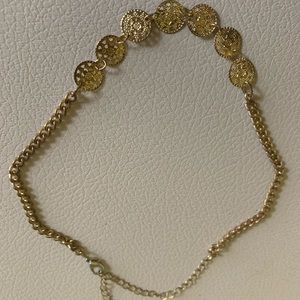 Gold coin necklace